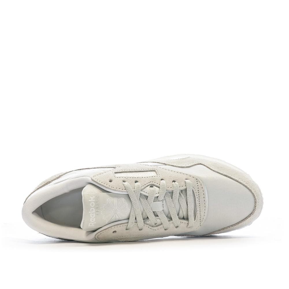 Baskets Blanches/Grises Femme Reebok Cl Nylon 100033441 4