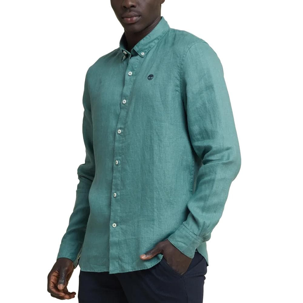 Chemise Bleu Homme Timberland Linen 1