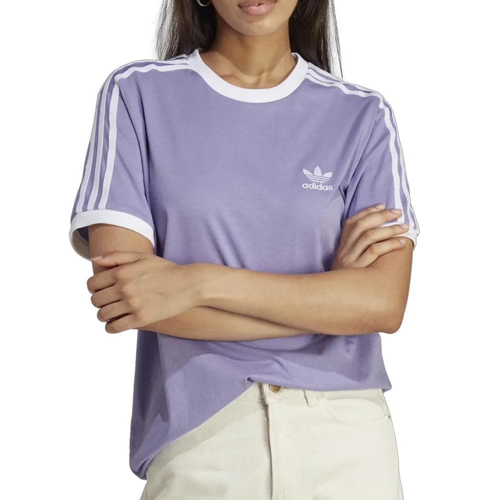 Short Mauve Femme Adidas Stripes 1