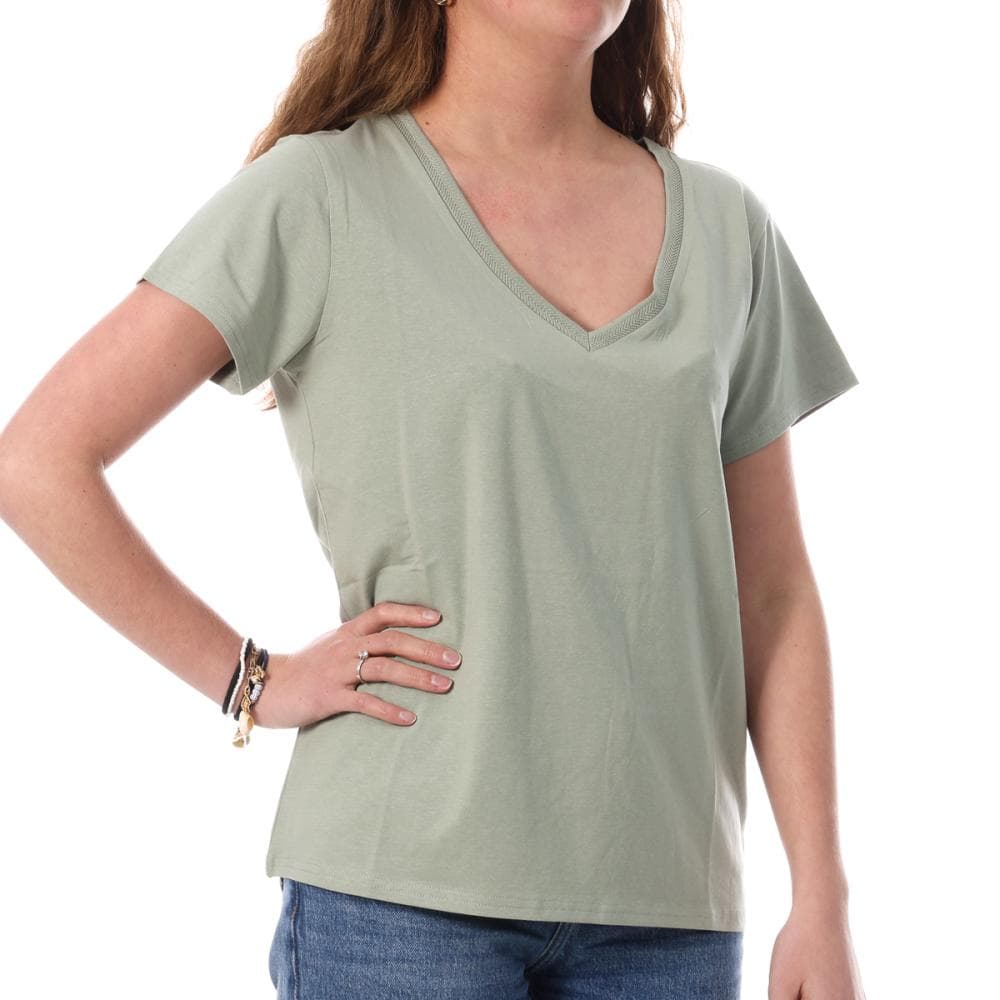 T-shirt Vert Femme Teddy Smith Mia 1