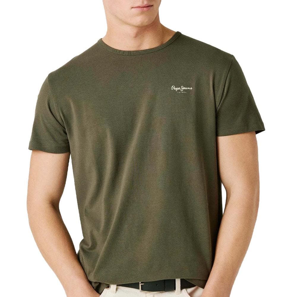 T-Shirt Kaki Homme Pepe jeans Original 1