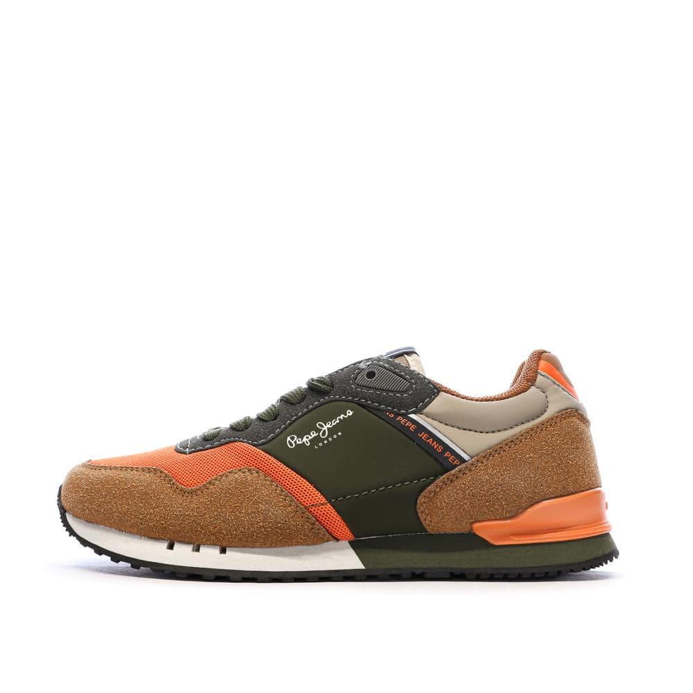 Baskets Oranges/Kaki Garçon Pepe Jeans London 1