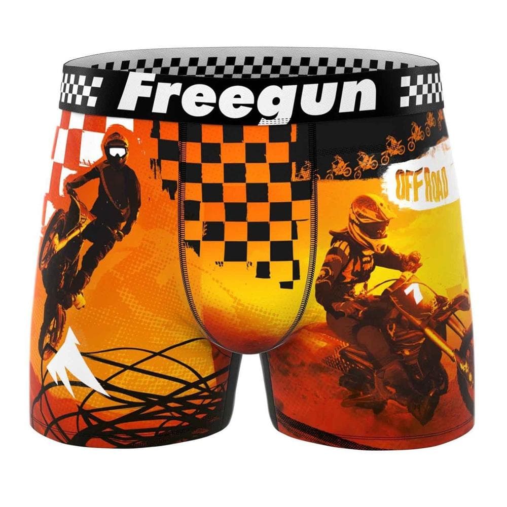 Boxer Noir/Jaune Homme Freegun Cross 1