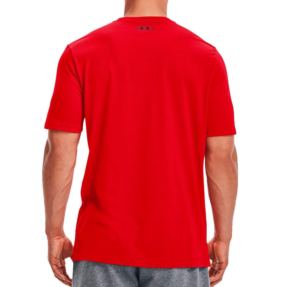 T-shirt Rouge Homme Under Armour Left Chest 2
