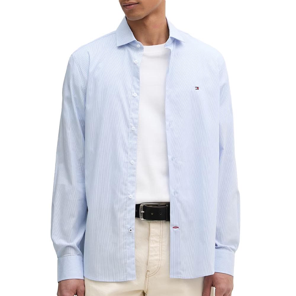 Chemise Bleu Homme Tommy Hilfiger Cl Fine Line 1