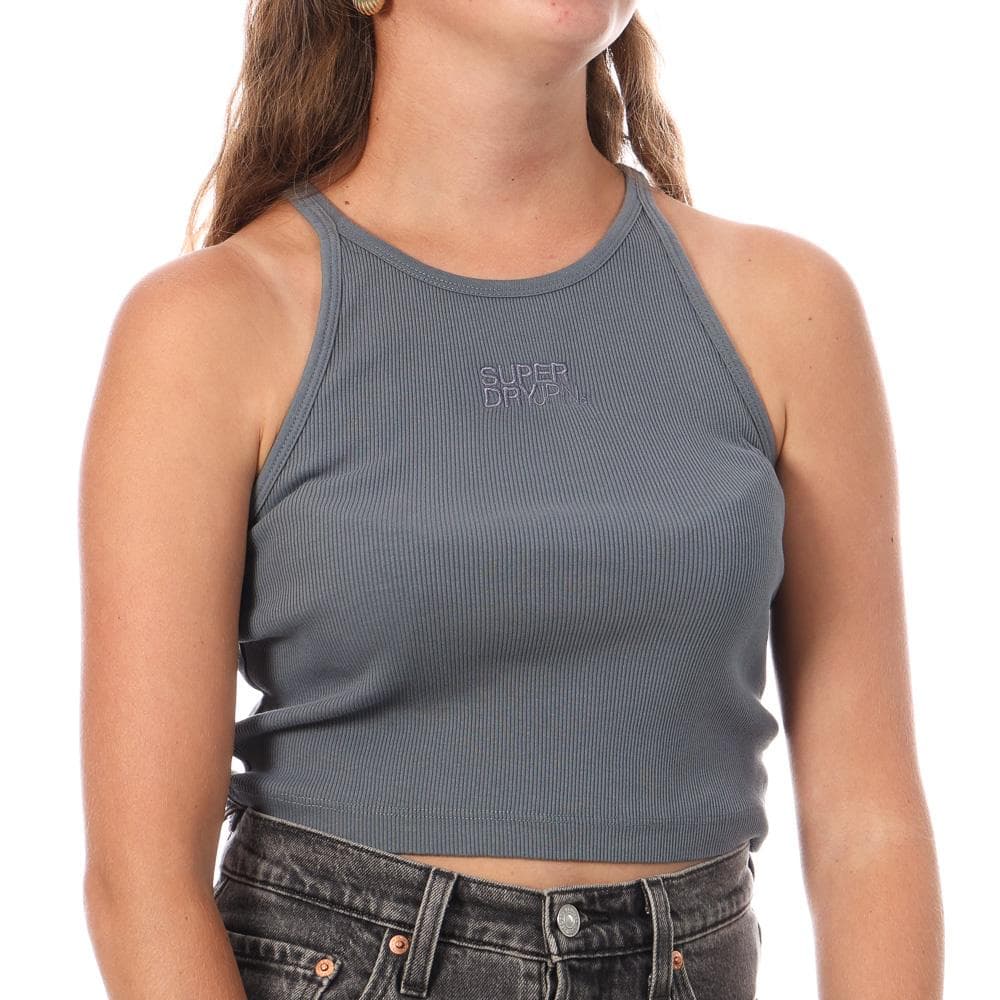 Débardeur Gris Femme Superdry Racer 1