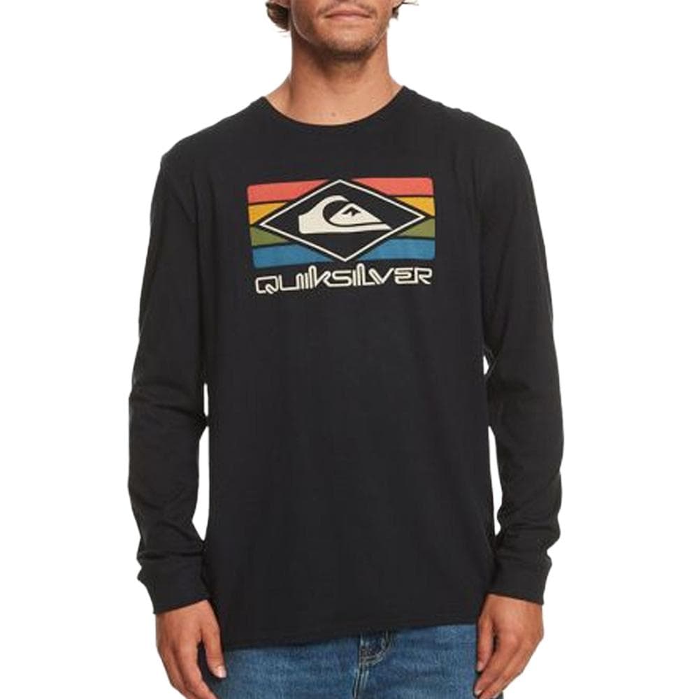 T-Shirt Manches longues Noir Homme Quiksilver Qsrainbowls 1