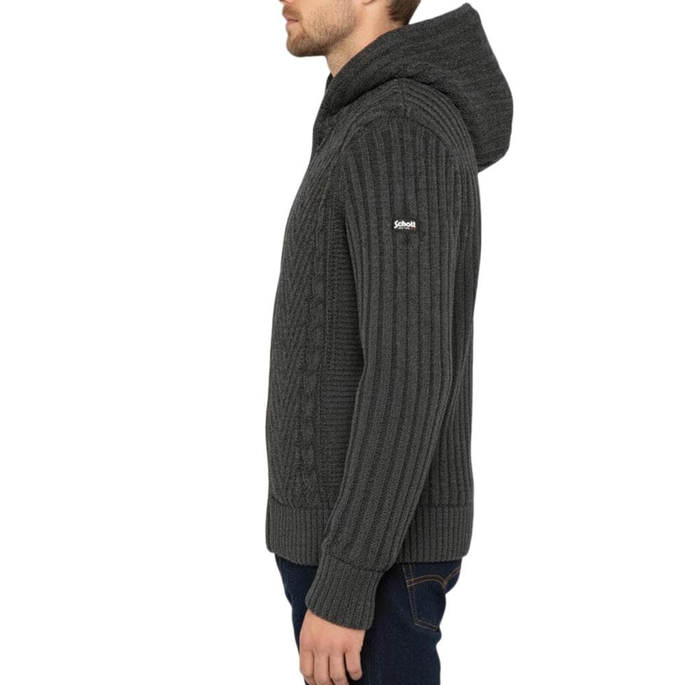 Veste en Sherpa Zippé GriseHomme Schott PLENZO 2