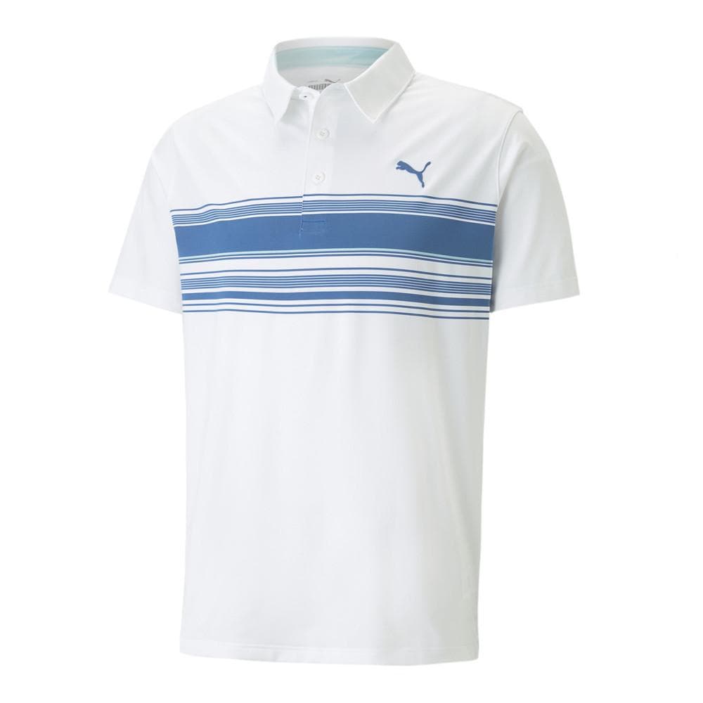 Polo Blanc/Bleu Homme Puma Grind 1