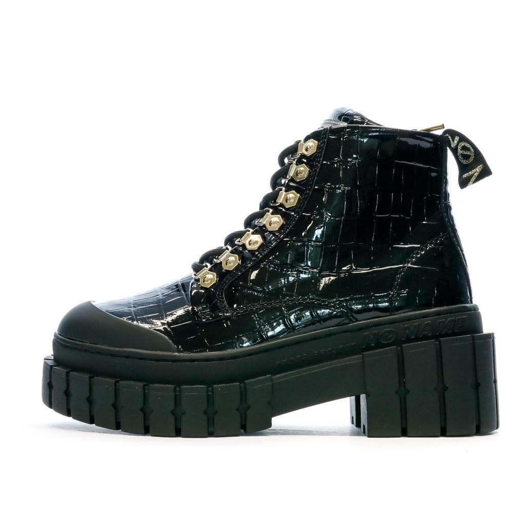 Boots Noir Croco Femme No Name Kross Low 1