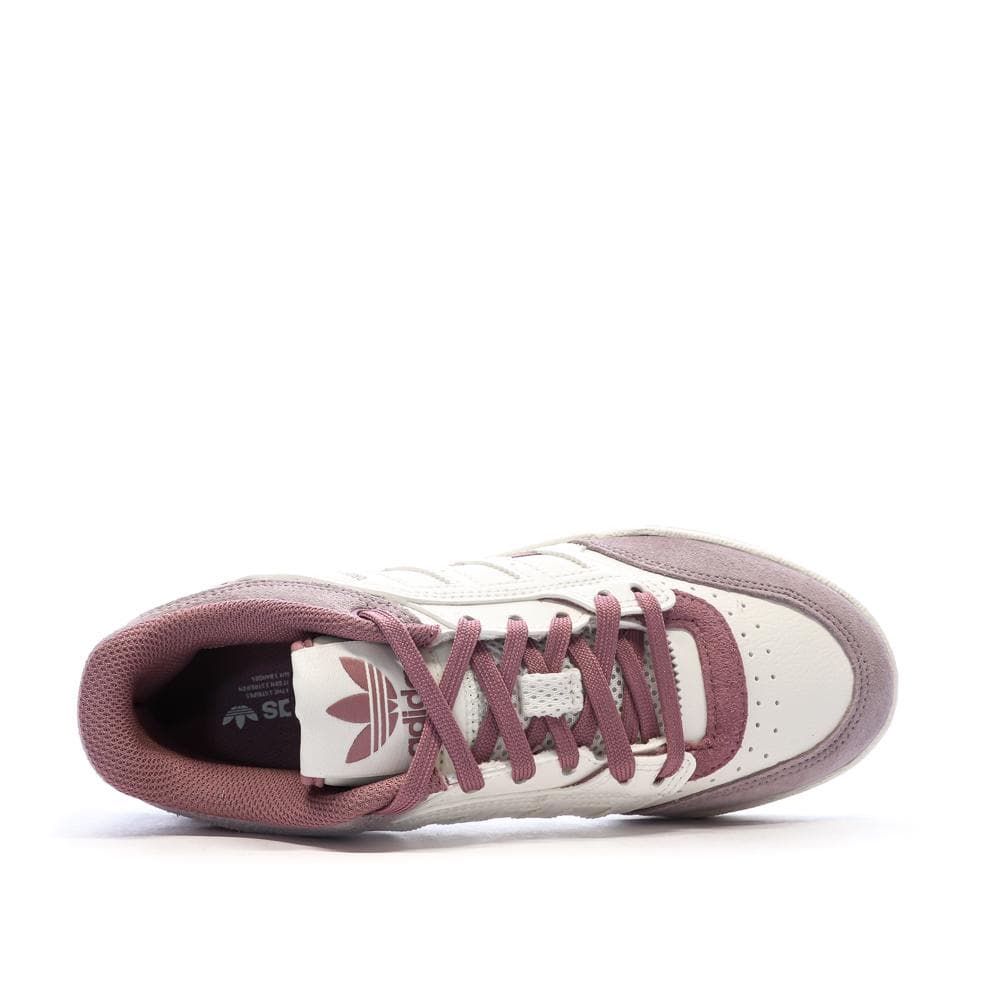 Baskets Blanches/Mauves Femme Adidas Drop Step Low W 4