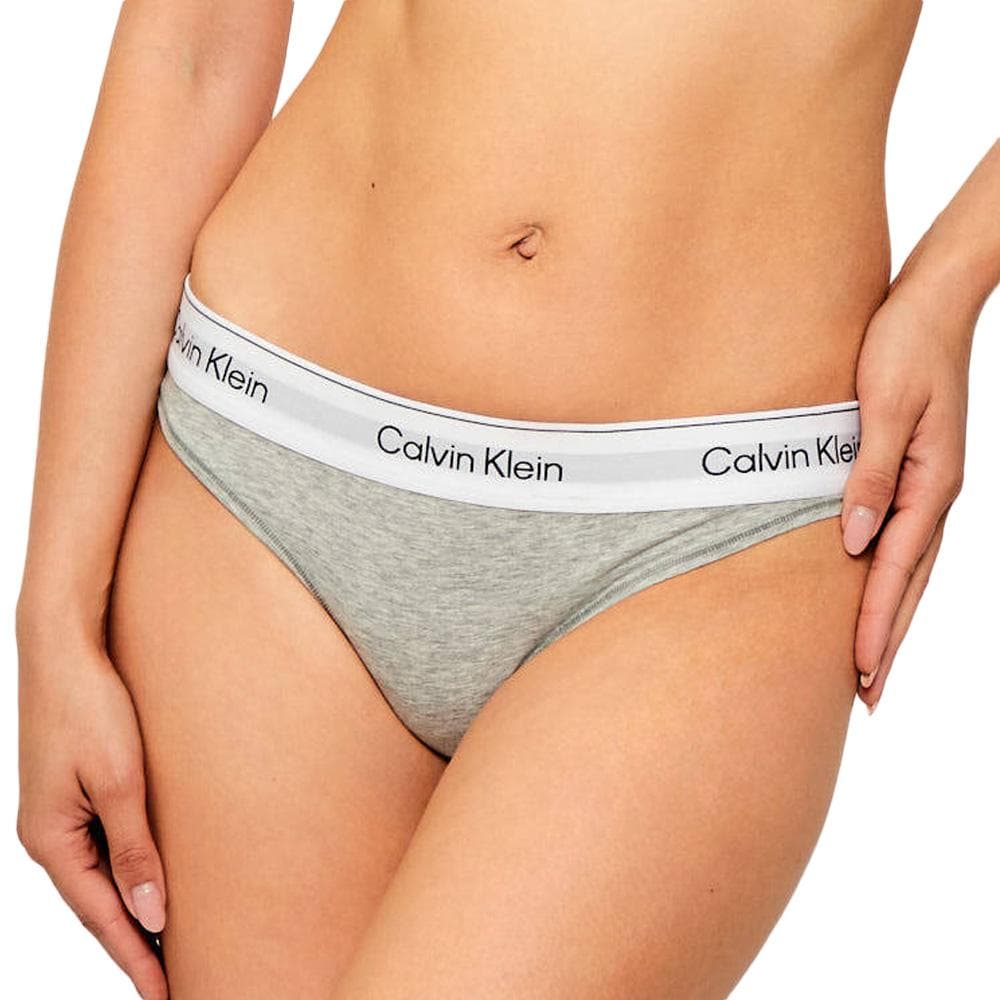 Tanga Gris Femme Calvin Klein Jeans Thong 1