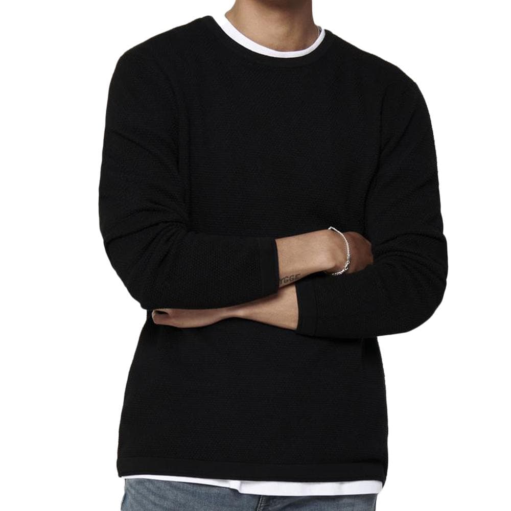 Pull Noir Homme Only & Sons Spanter 1