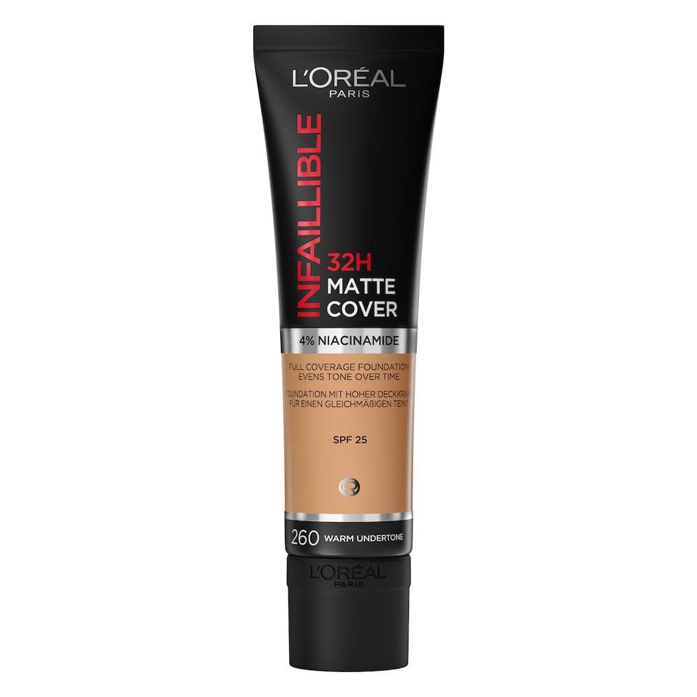 Fond de teint L'Oréal Paris Infaillible Matte Cover 260 Warm / Soleil Doré 1