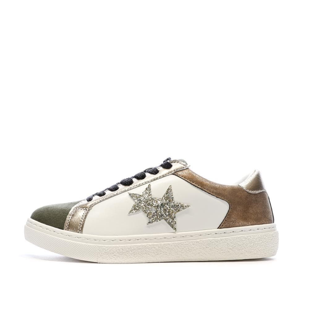 Baskets Blanches/Camel Femme Only Star 1