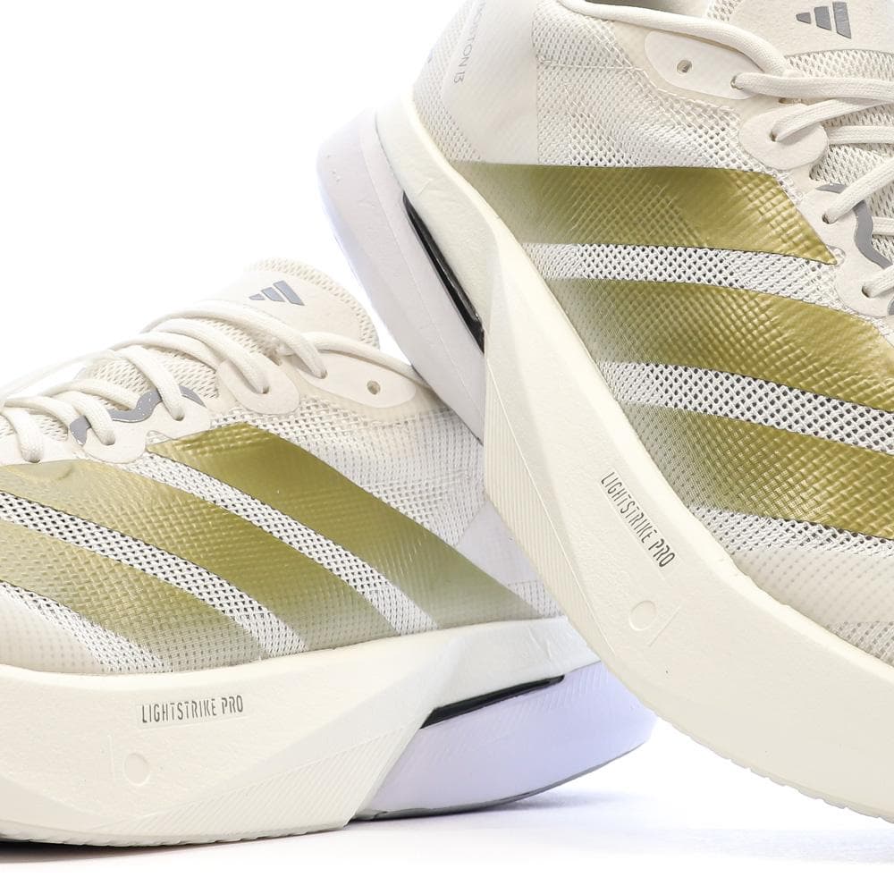 Chaussures Running Blanc/Doré Adidas Adizero Boston 13 7