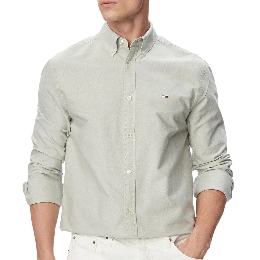 Chemise Vert Homme Tommy Hilfiger Oxford98 1