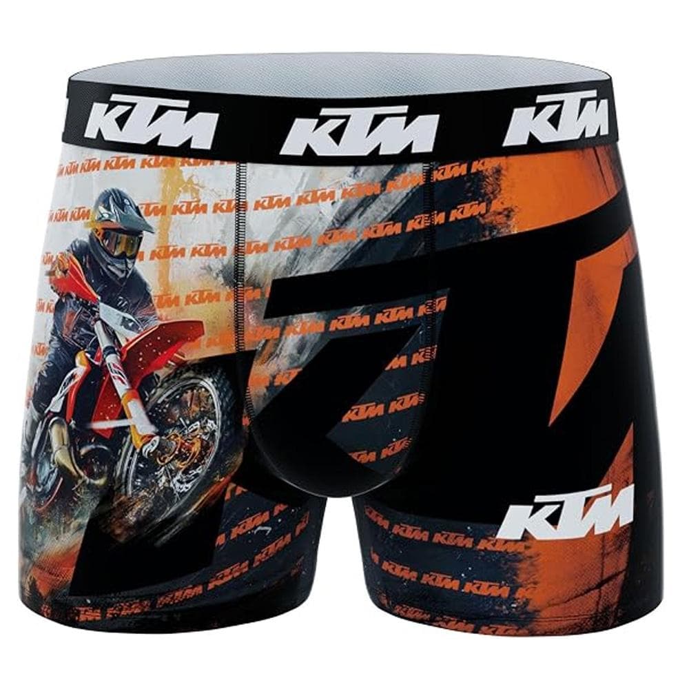 Boxer Noir/Orange Garçon KTM Moto 1