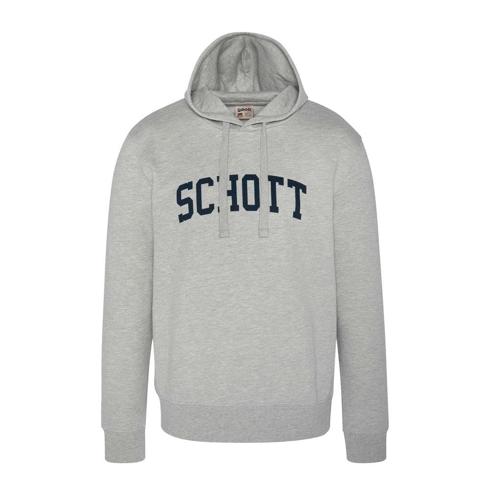 Sweat à capuche Gris Homme Schott Logo 1