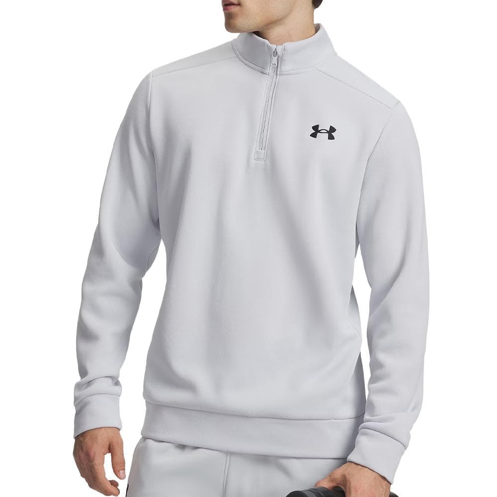 Sweat 1/4 zip Gris Clair Homme Under Armour Fleece 1373358 1