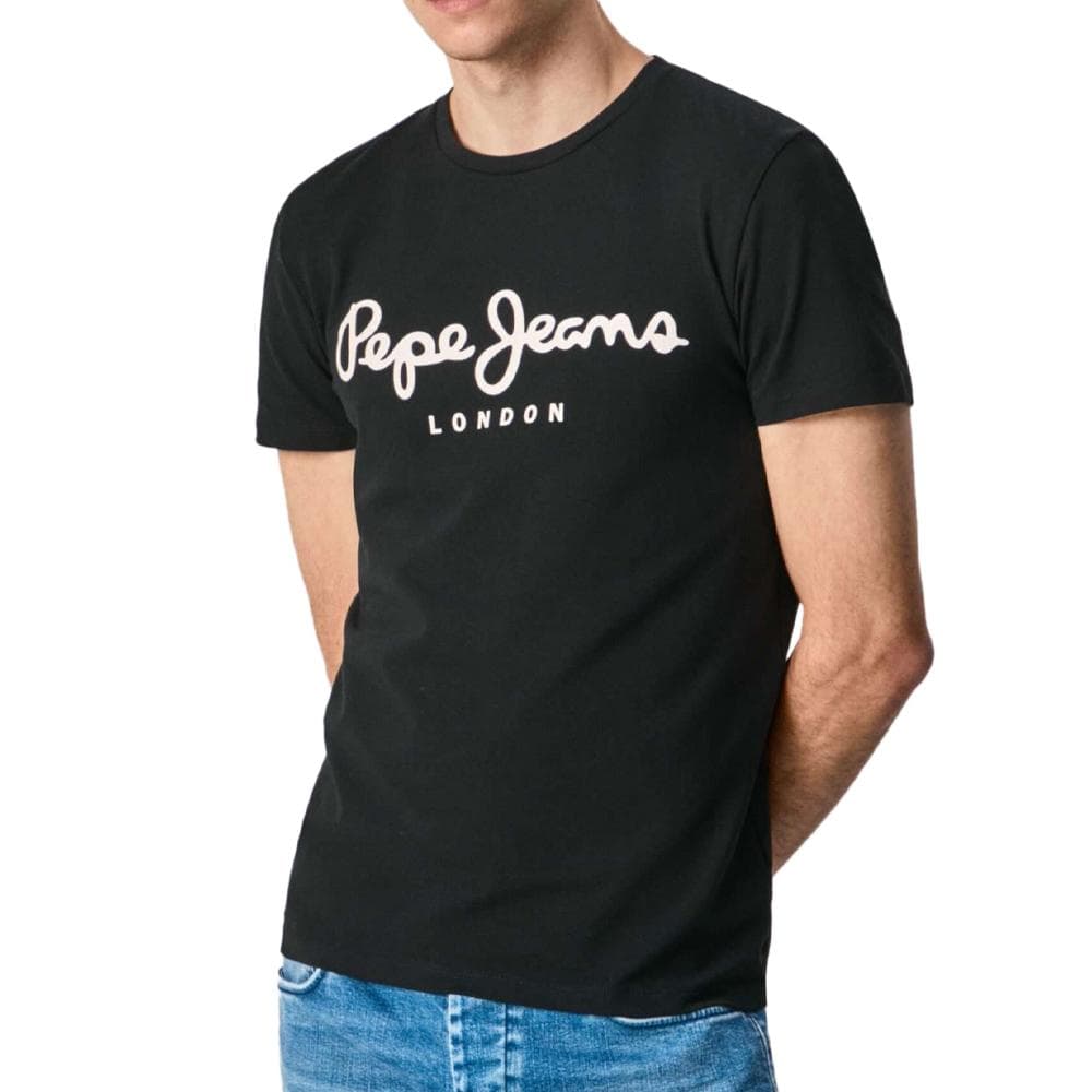 T-shirt Noir Homme Pepe Jeans Original Stretch N 1