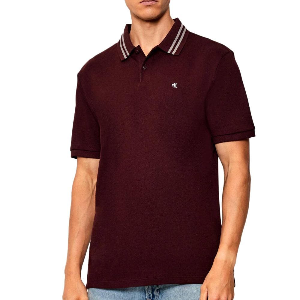 Polo Marron Homme Calvin Klein Jeans Pique 1