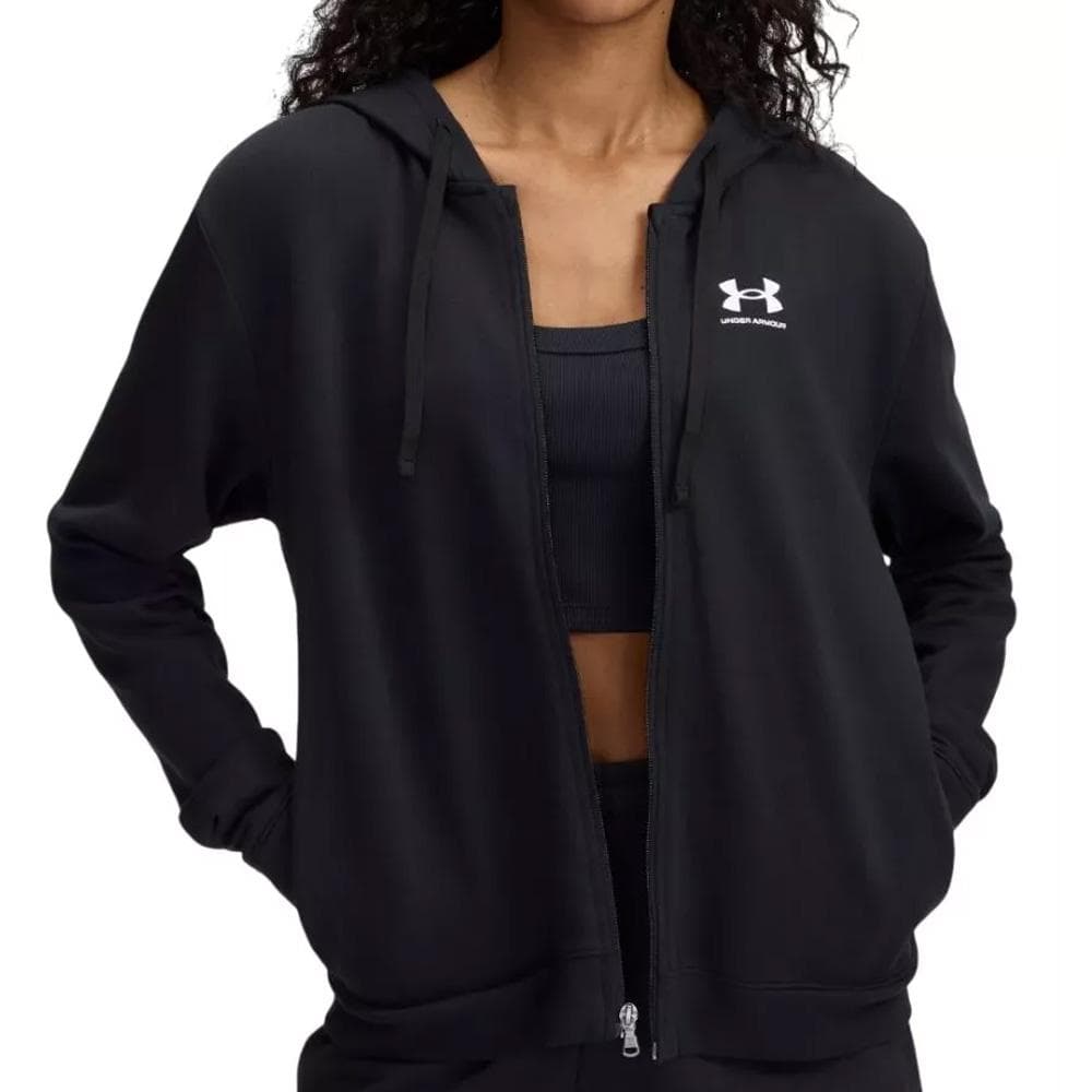 Sweat Noir Femme Under Armour Ua Rival Terry 1