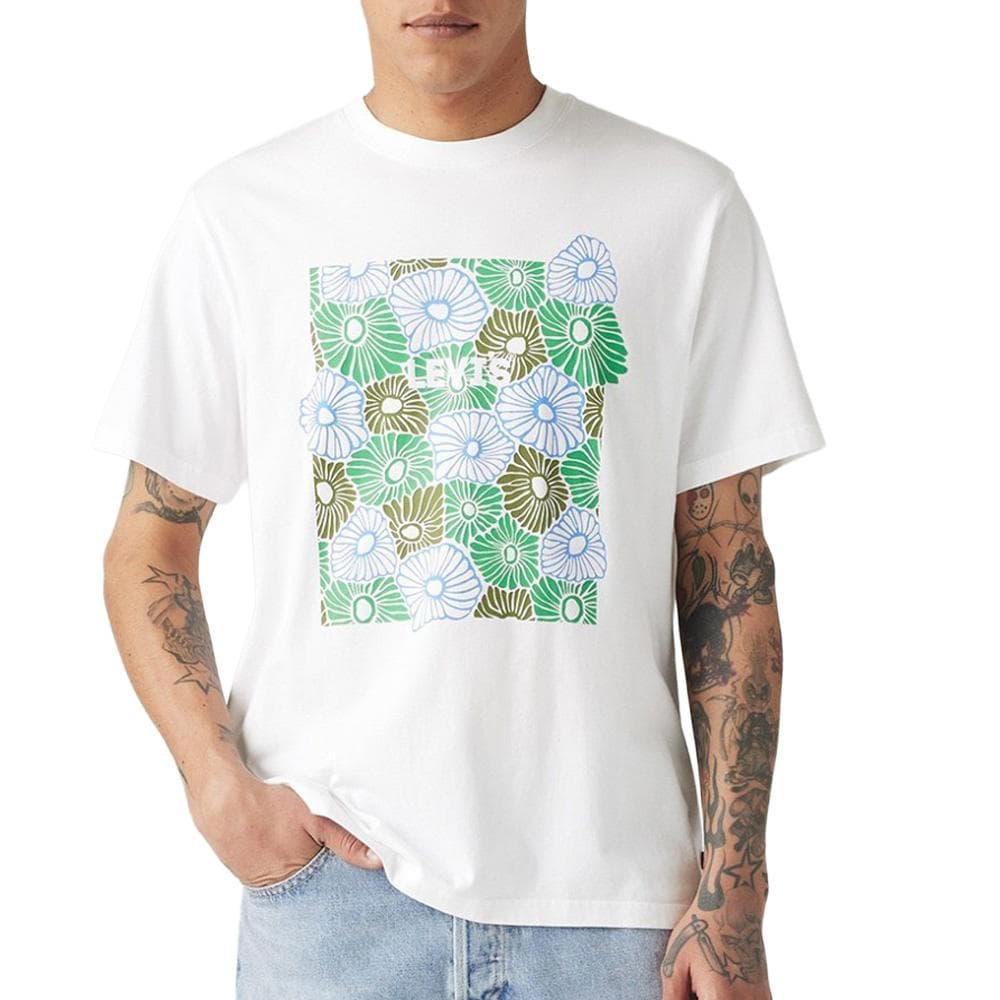 T-shirt Blanc/Vert Homme Levi's Graphic Tees 1