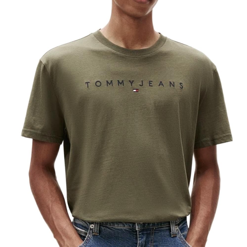 T-Shirt Kaki Homme Tommy Hilfiger Reg Linearss 1