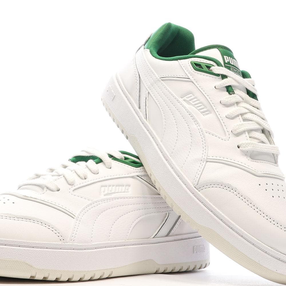 Baskets Blanches/Vertes Homme Puma Doublecourt03 7