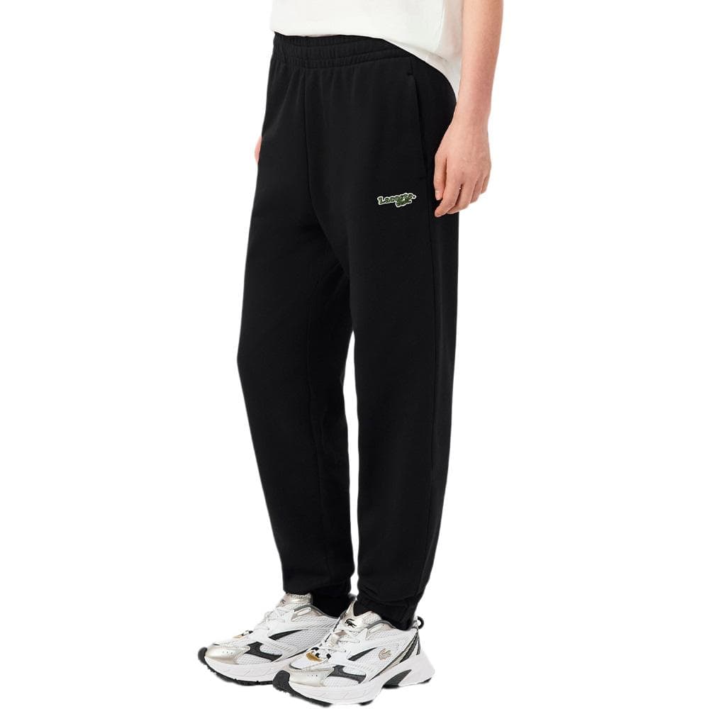 Jogging Noir Femme Lacoste straight fit siglé 1