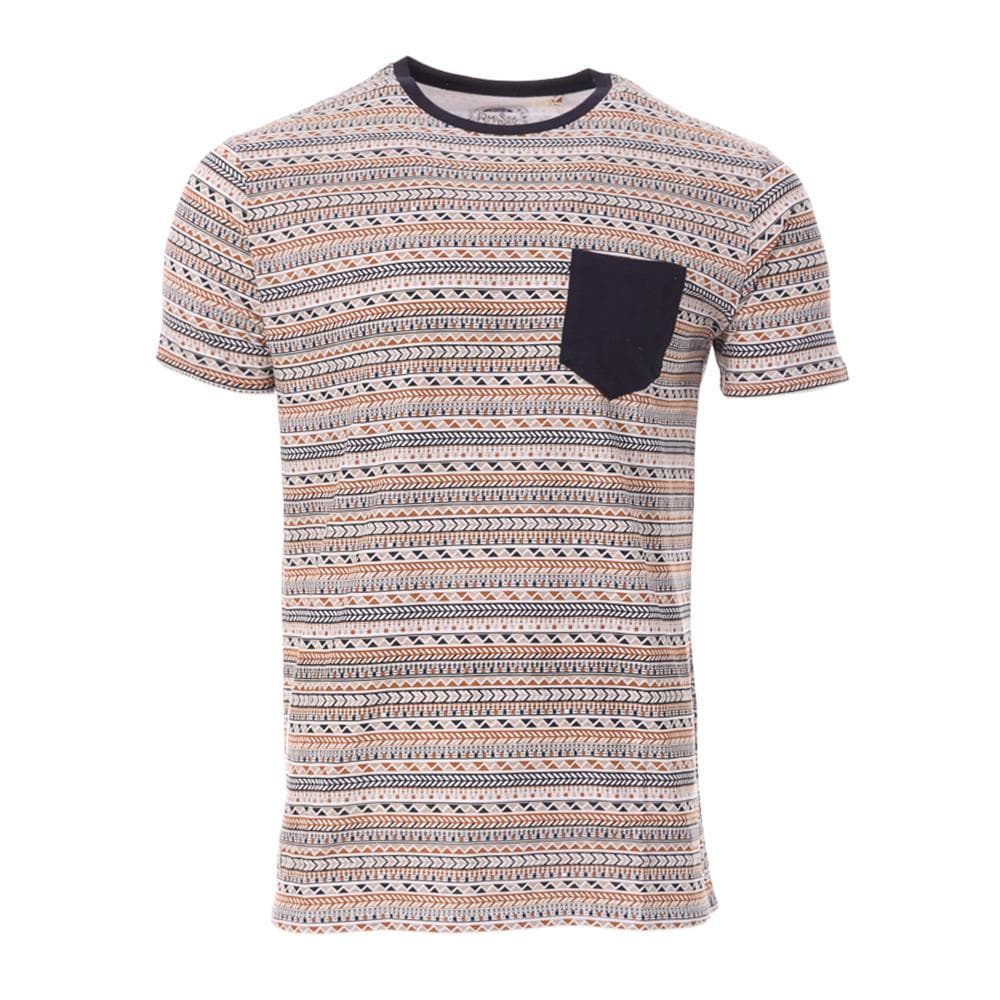 T-shirt Marine/Orange Homme RMS26 91266 1