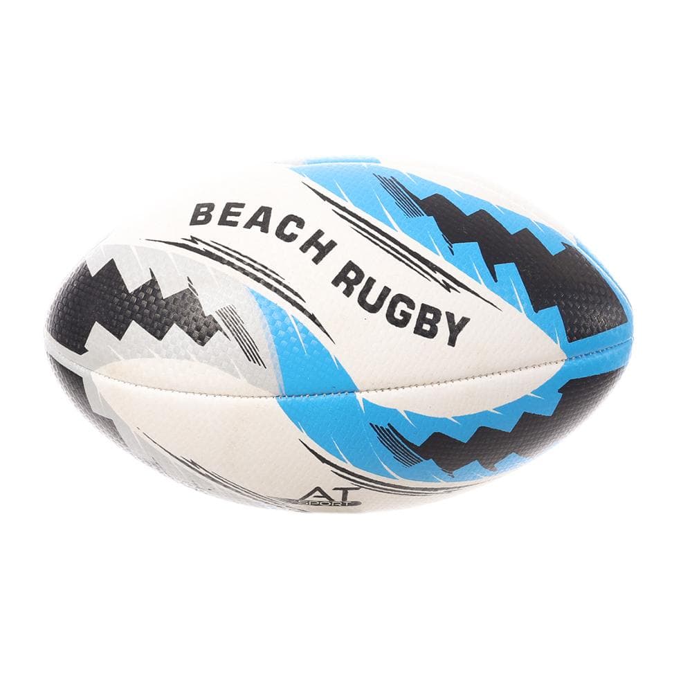 Mini Ballon de Rugby Blanc/Bleu Plage 1