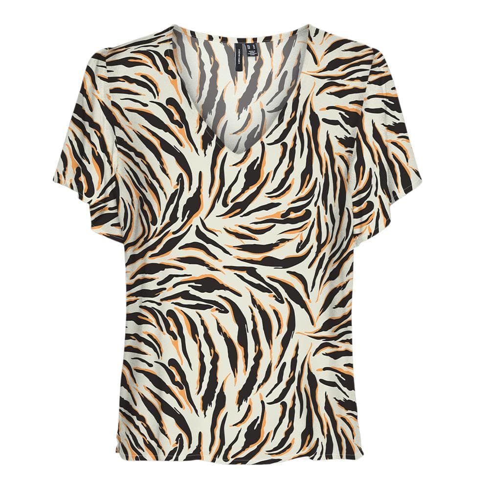 T-Shirt Blanc/Noir Femme Vero Moda Easy Joy 1