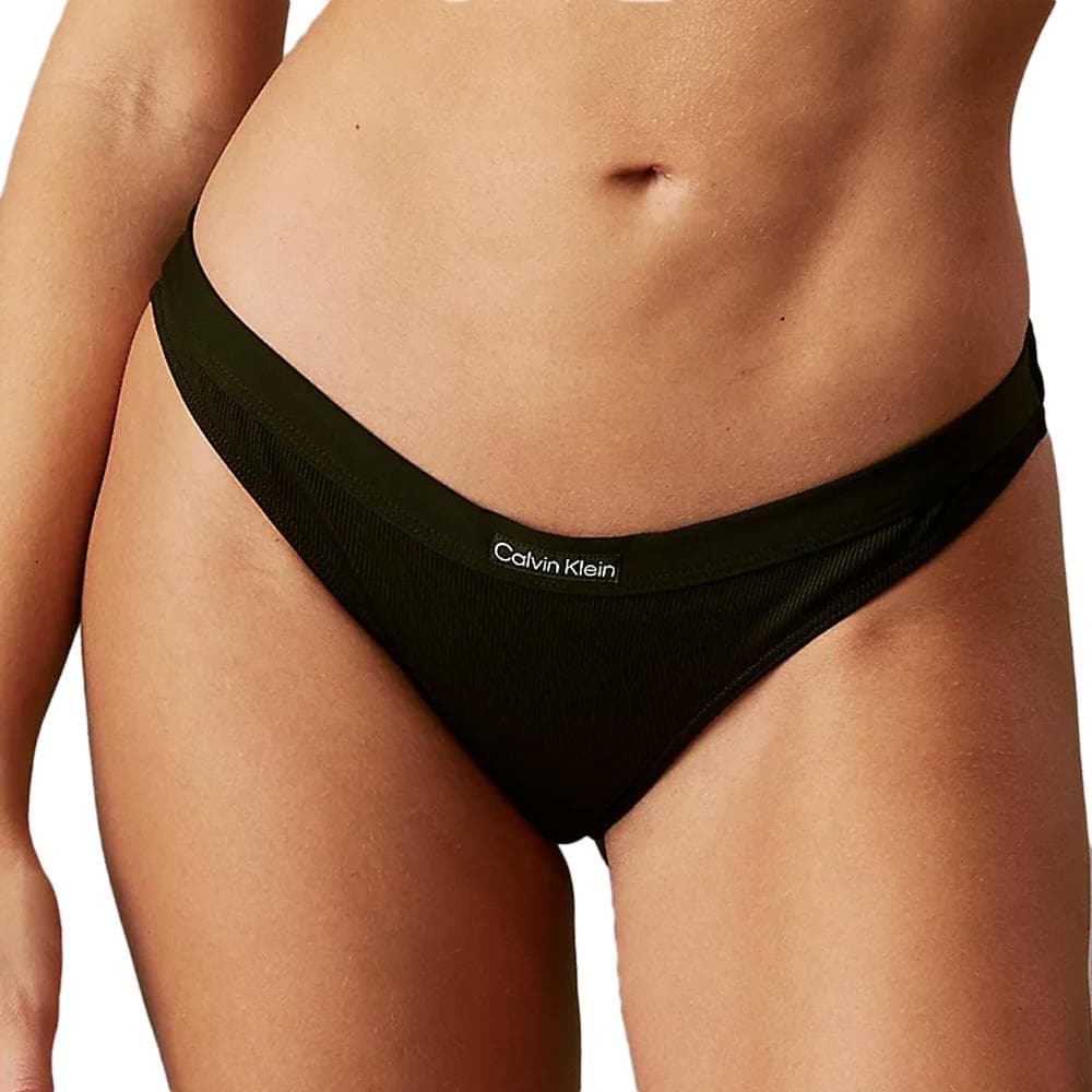 Bas de Maillots de bain Noir Femme Calvin Klein Jeans Curved Delta 1