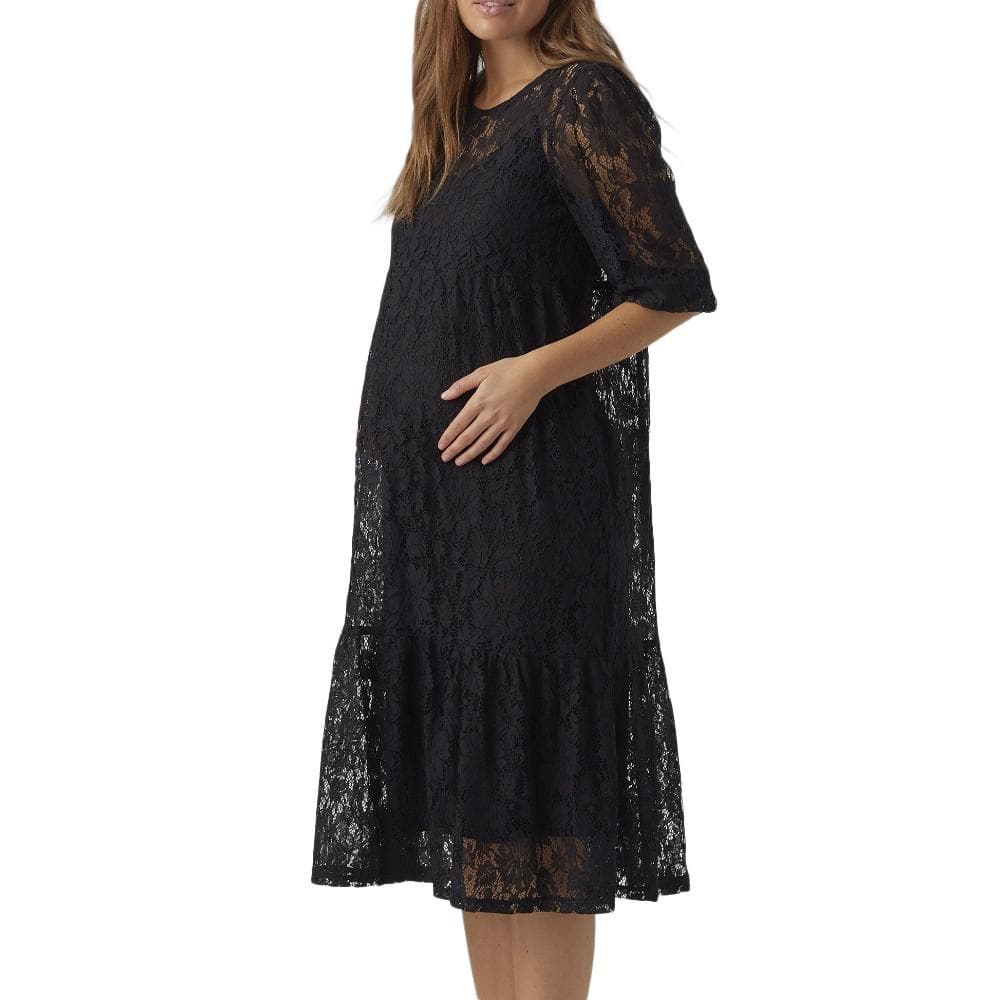 Robe de Grossesse Noir Femme Vero Moda Marternity Calf 1