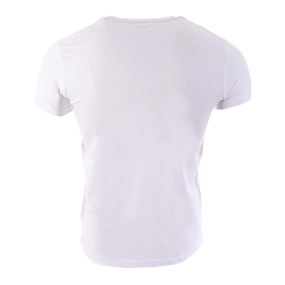 T-SHIRT BLANC HOMME SCHOTT V NECK JEFF 2