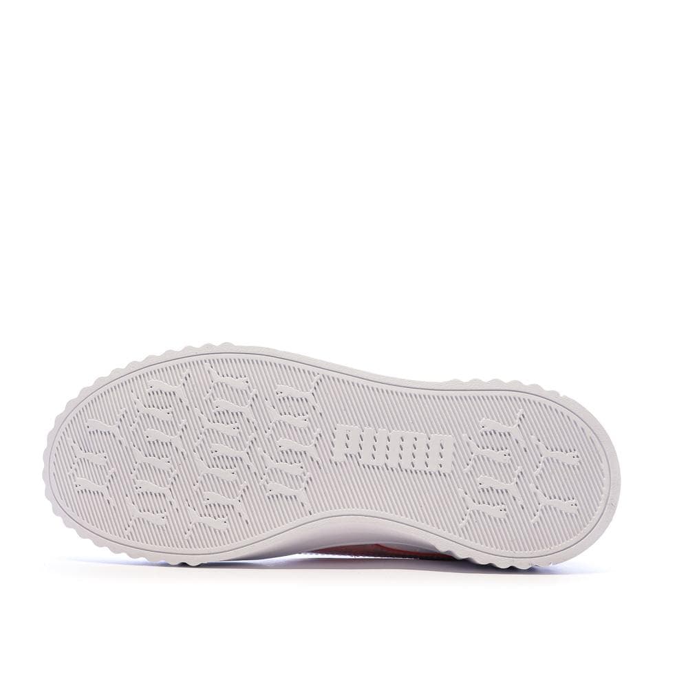 Baskets Blanche/Rose/Bleu Fille Puma Carina 4