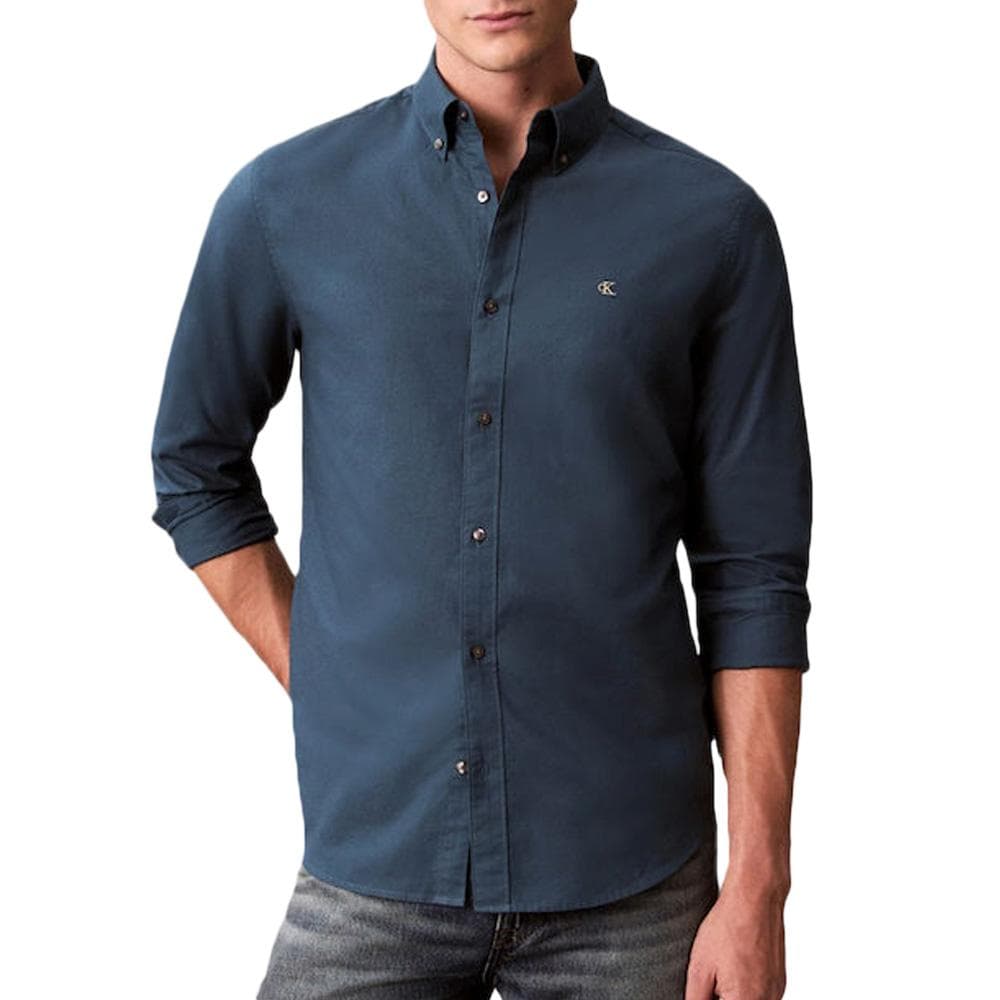 Chemise Bleu Teal Homme Calvin Klein Jeans Oxfords 1