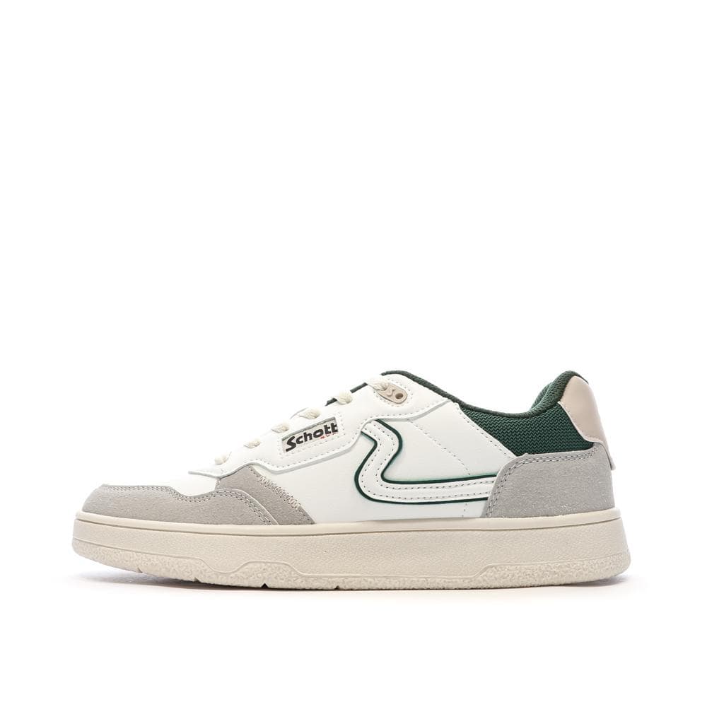 Baskets Blanches/Grises/Vertes Homme Schott Darcy 1