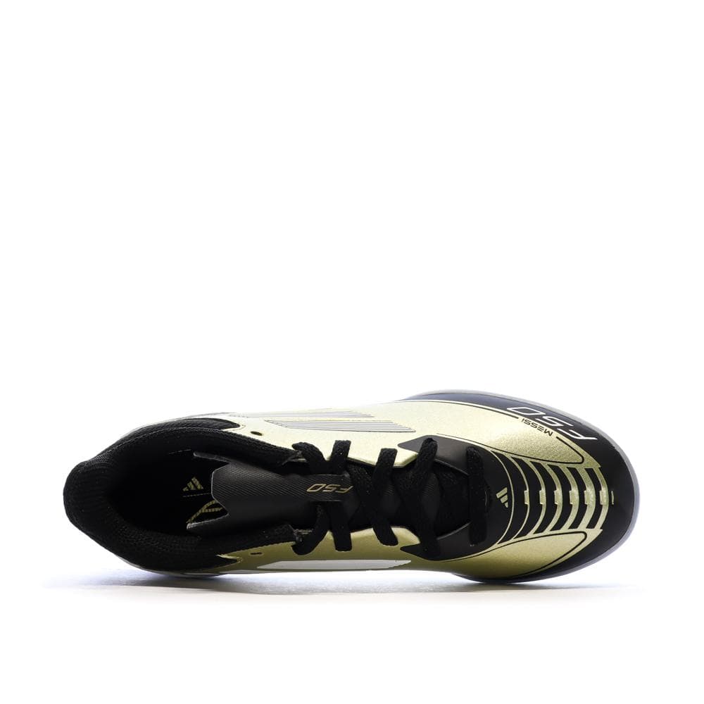 Chaussures de Foot Doré/Noir Junior Adidas F50 League TF J Messi 4