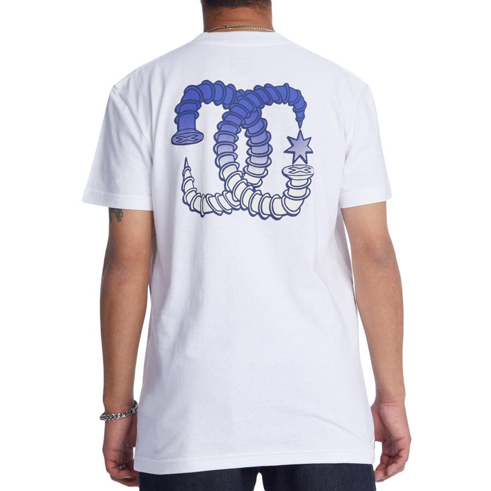 T-Shirt Blanc Homme Dc shoes Star Screwed 2