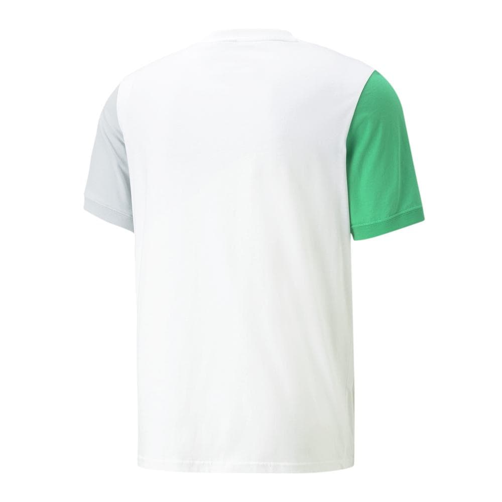 T-shirt Blanc/Vert/Gris Homme Puma Classics Block 2