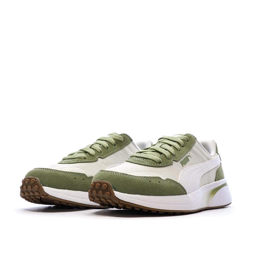 Baskets Blanc/Kaki Femme Puma R78 Glance 6