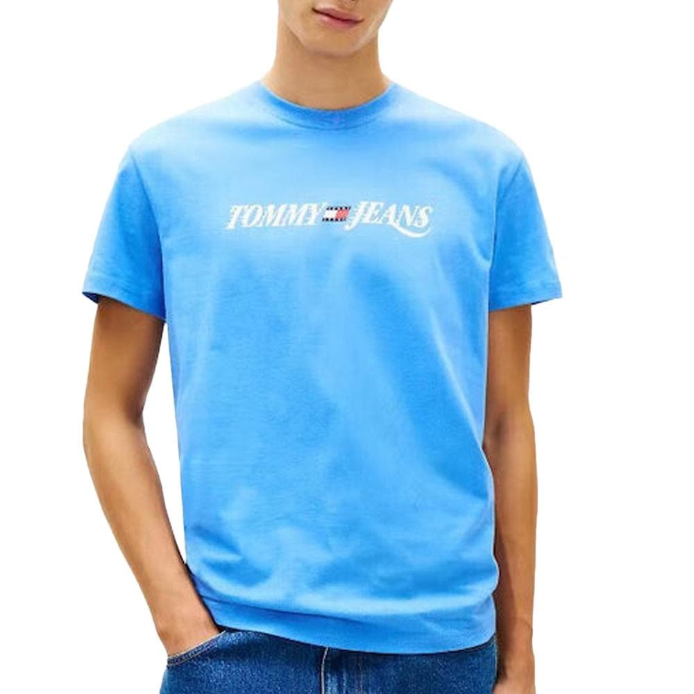 T-Shirt Turquoise Homme Tommy Hilfiger Vintage 1