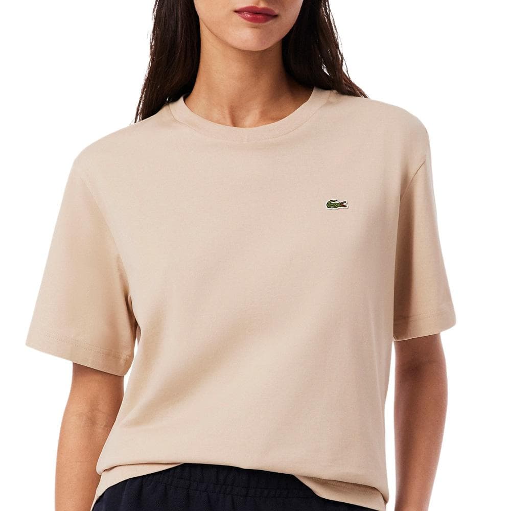 T-shirt Beige Femme Lacoste TF7215 1