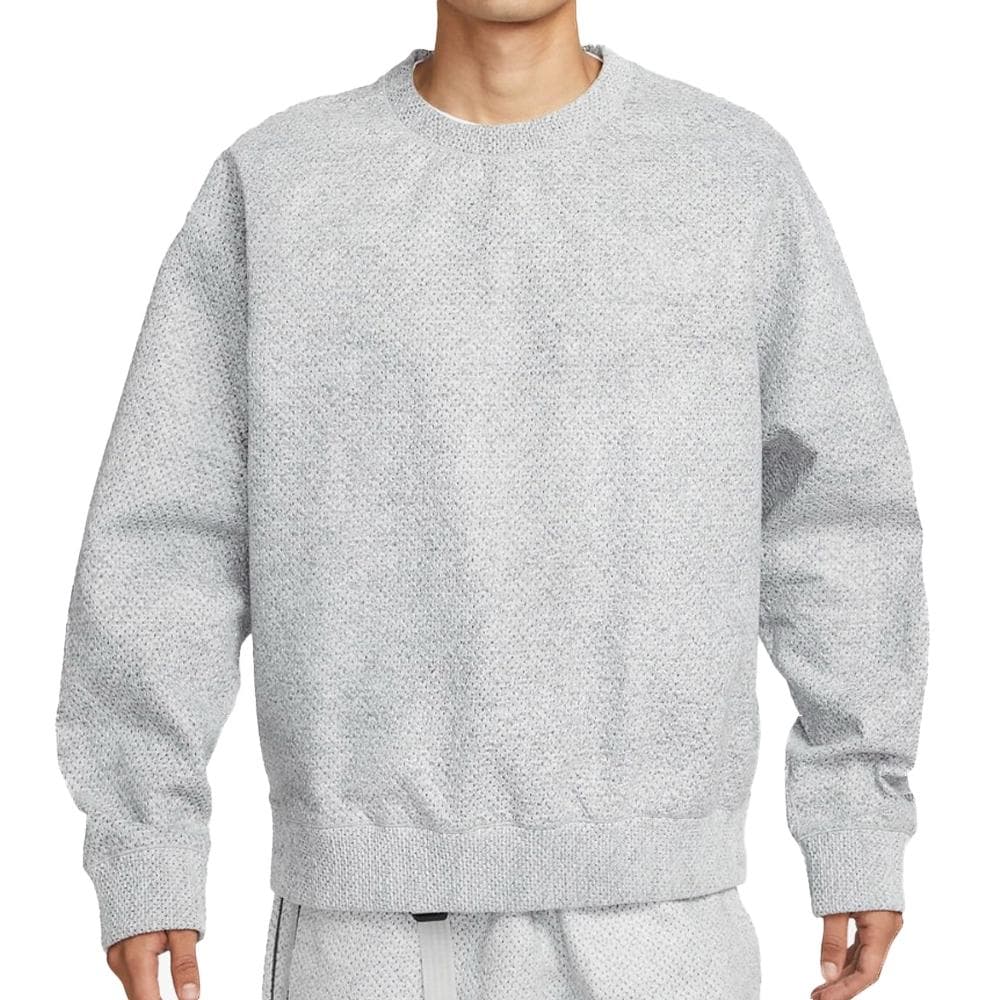 Sweat Gris texturé Homme Nike Crew 1