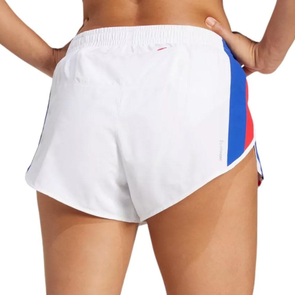 Short de running Blanc Femme ADIDAS rétro Adizero 2