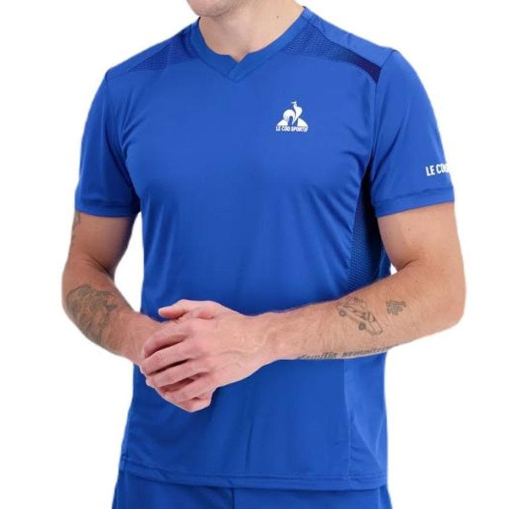 T-Shirt Bleu Homme Le Coq Sportif Tennis Pro 1