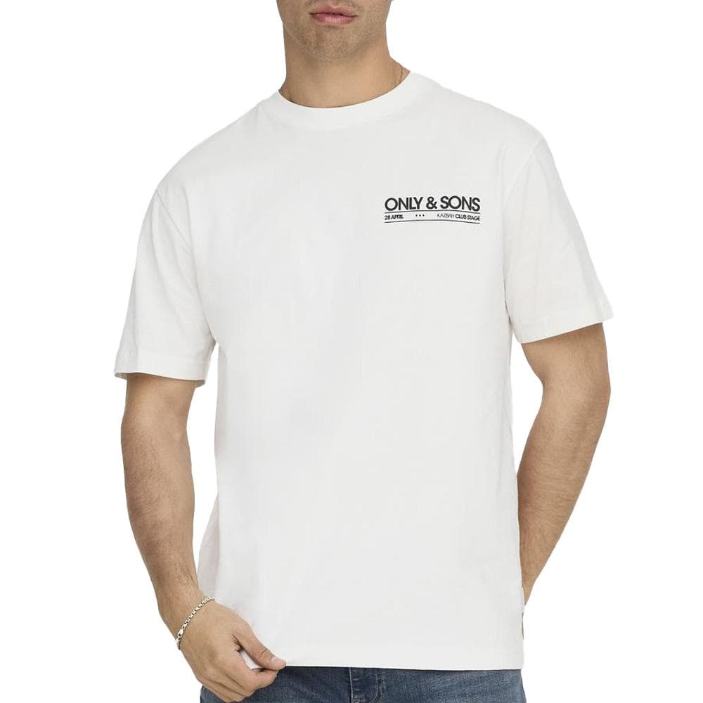 T-Shirt Blanc Homme Only & Sons Kazbah 1
